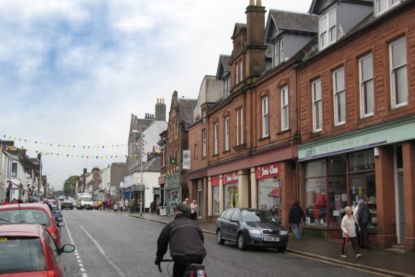 Castle Douglas High Street shops - See text below