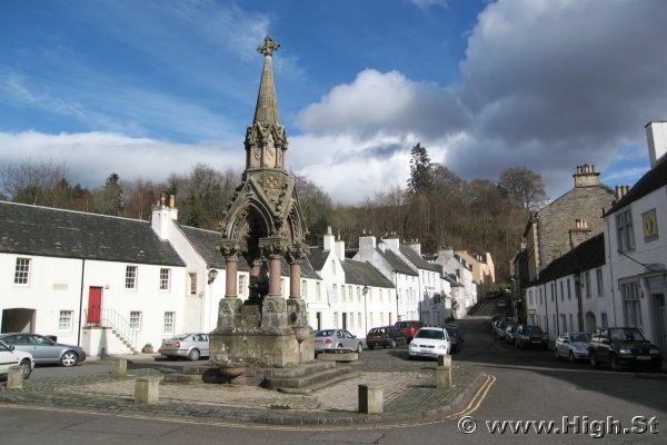 Dunkeld High Street shops - See text below