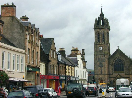 Peebles High Street shops - See text below